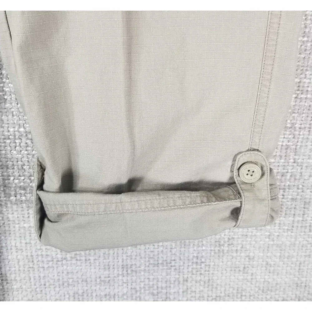 The North Face Capri Hiking Pants Roll Cuff 100% Cotton Women's 8 Beige - Picture 4 of 12